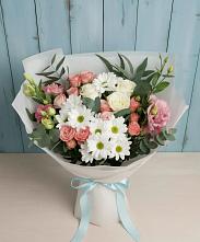 Букет цветов из:  Розы, Лизиантусы и Хризантемы в Данково