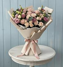 Букет цветов из:  Розы и Лизиантусы в Данково