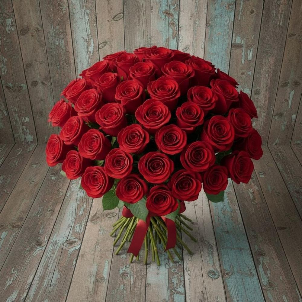 Букет 55 Красных роз Фридом в Данково