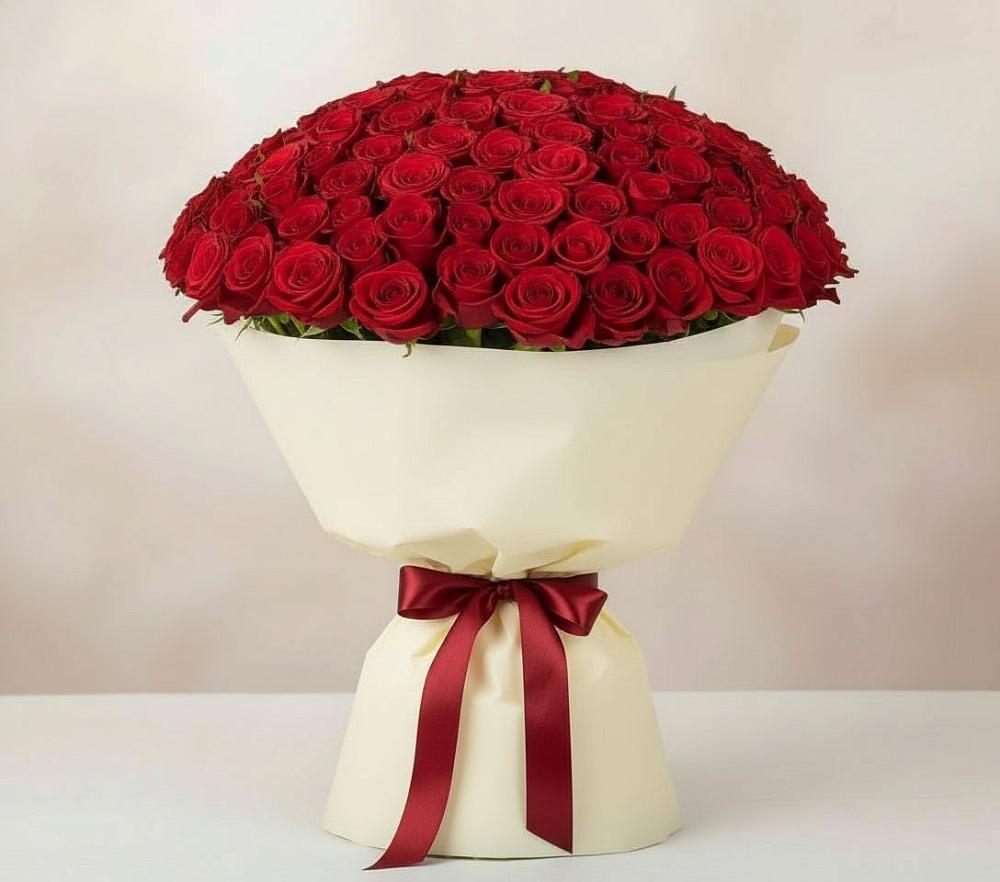 Букет 101 Красная роза Милано в Данково