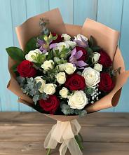 Букет цветов из:  Розы и Альстромерии в Данково