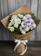 Букет цветов из:  Хризантемы и Розы в Данково