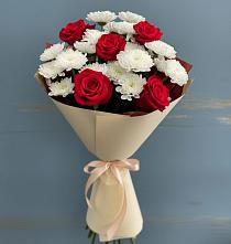 Букет цветов из:  Розы и Хризантемы в Данково