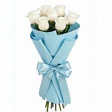 Букет 7 белых роз Проуд в Данково