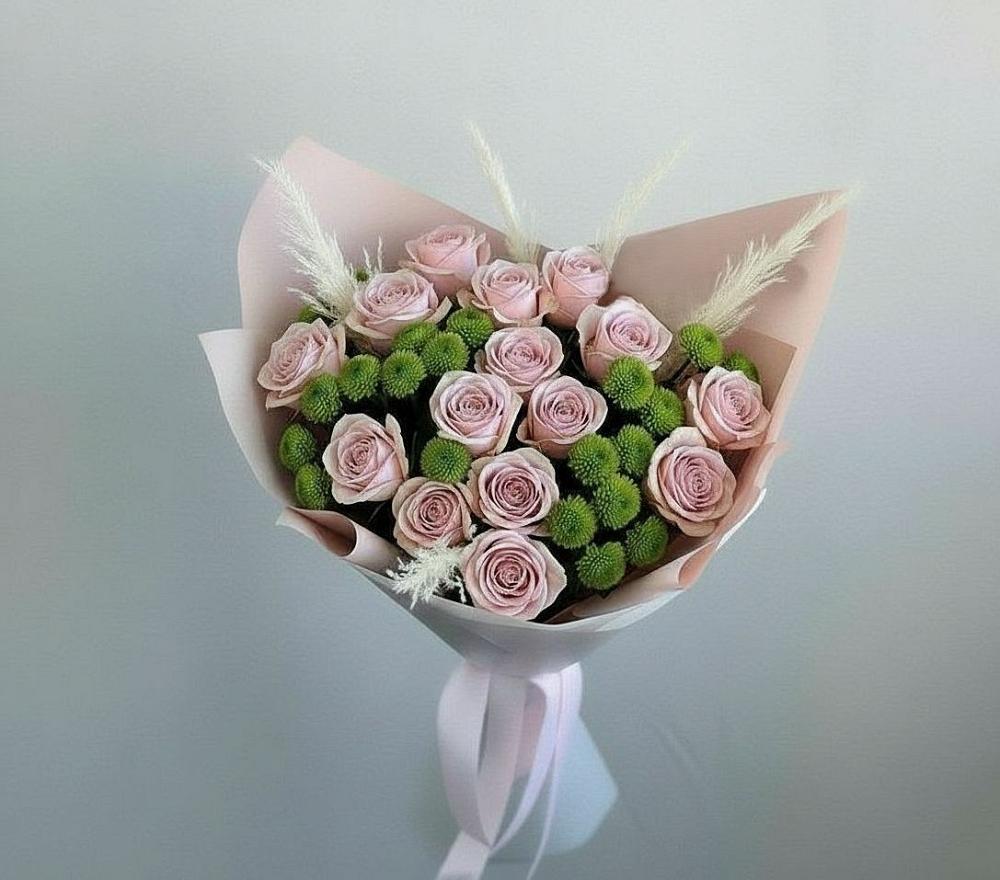 Букет цветов из: Розы и Хризантемы в Данково