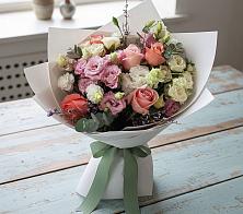 Букет цветов из:  Розы, Лизиантусы и Гвоздики #REPLACE_PRED# Данково