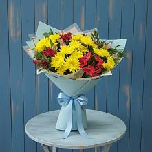 Букет цветов из:  Альстромерии и Хризантемы в Данково