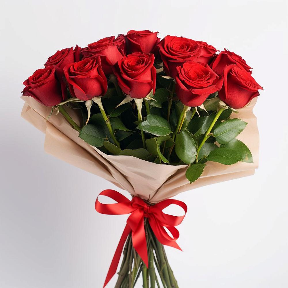 Букет 11 Красных роз Эдлесс Лав в Данково