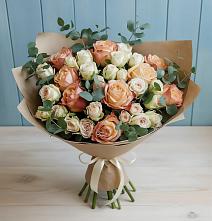 Букет цветов из:  Альстромерии и Розы в Данково